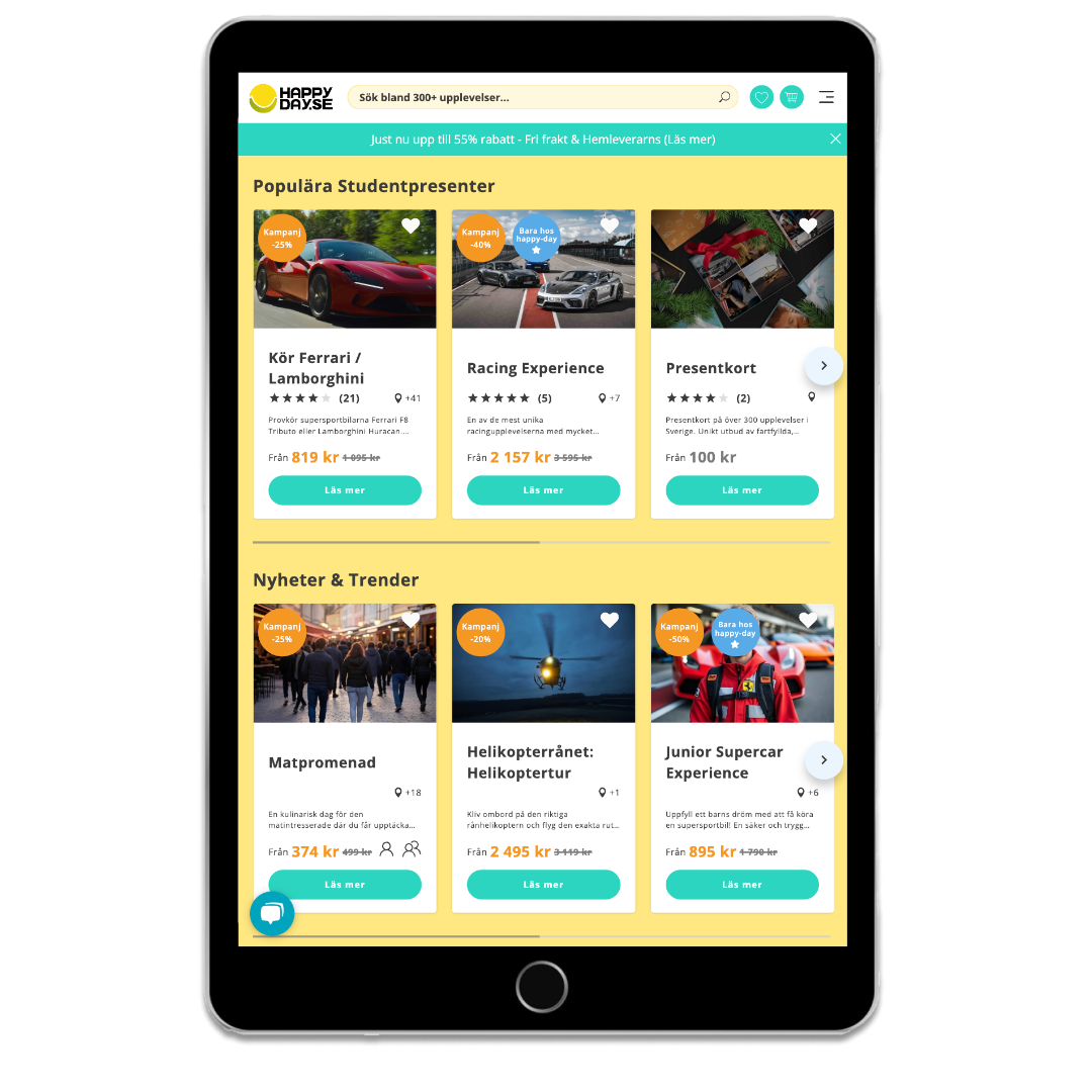 Happy day surfplatta