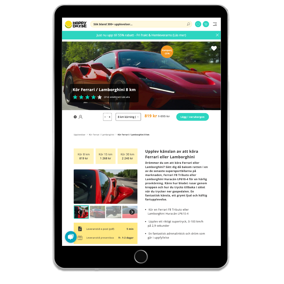 Happy day surfplatta