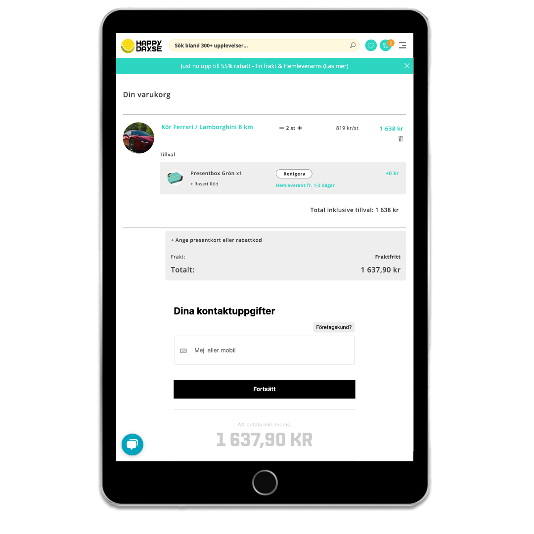 Happy day surfplatta