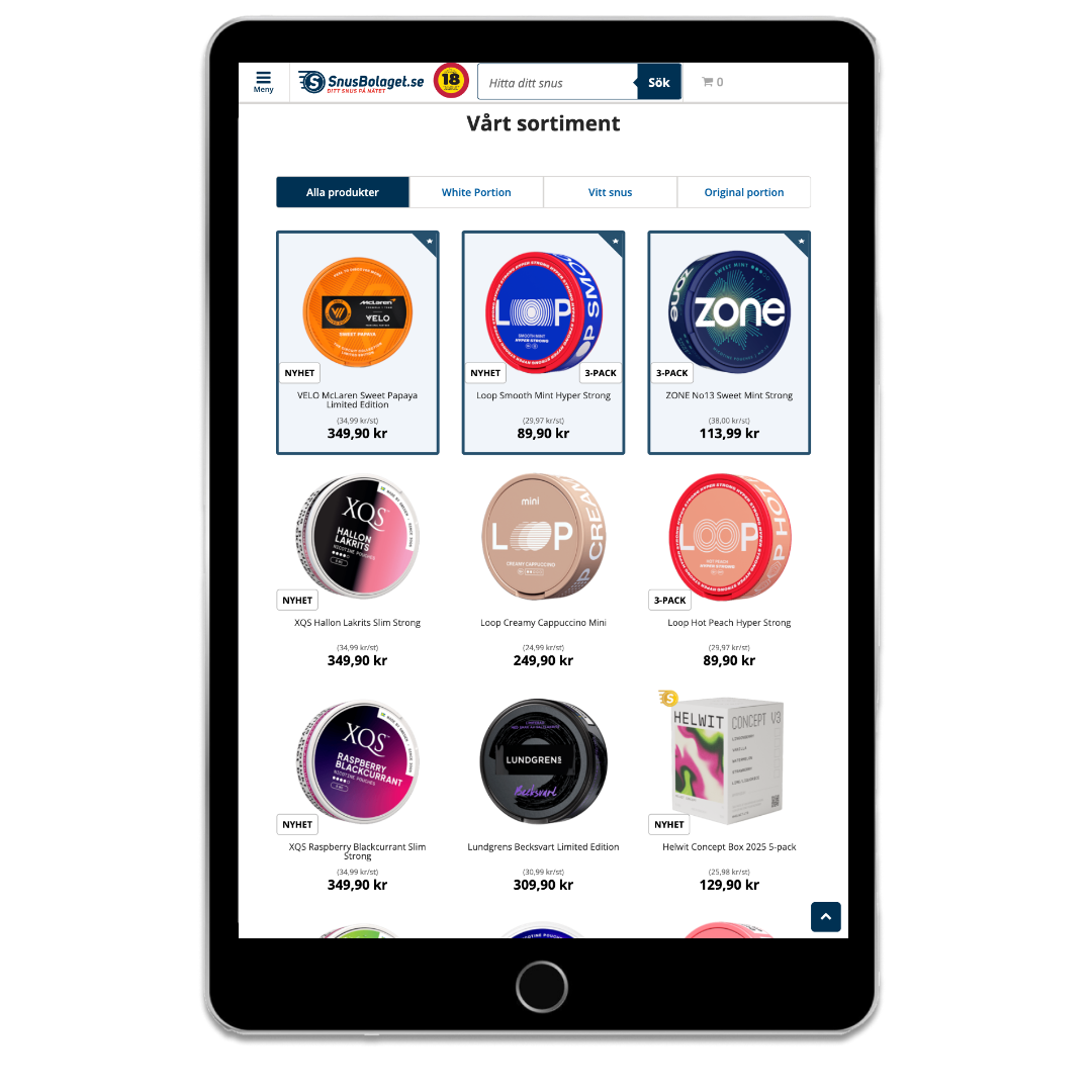 Snusbolaget surfplatta